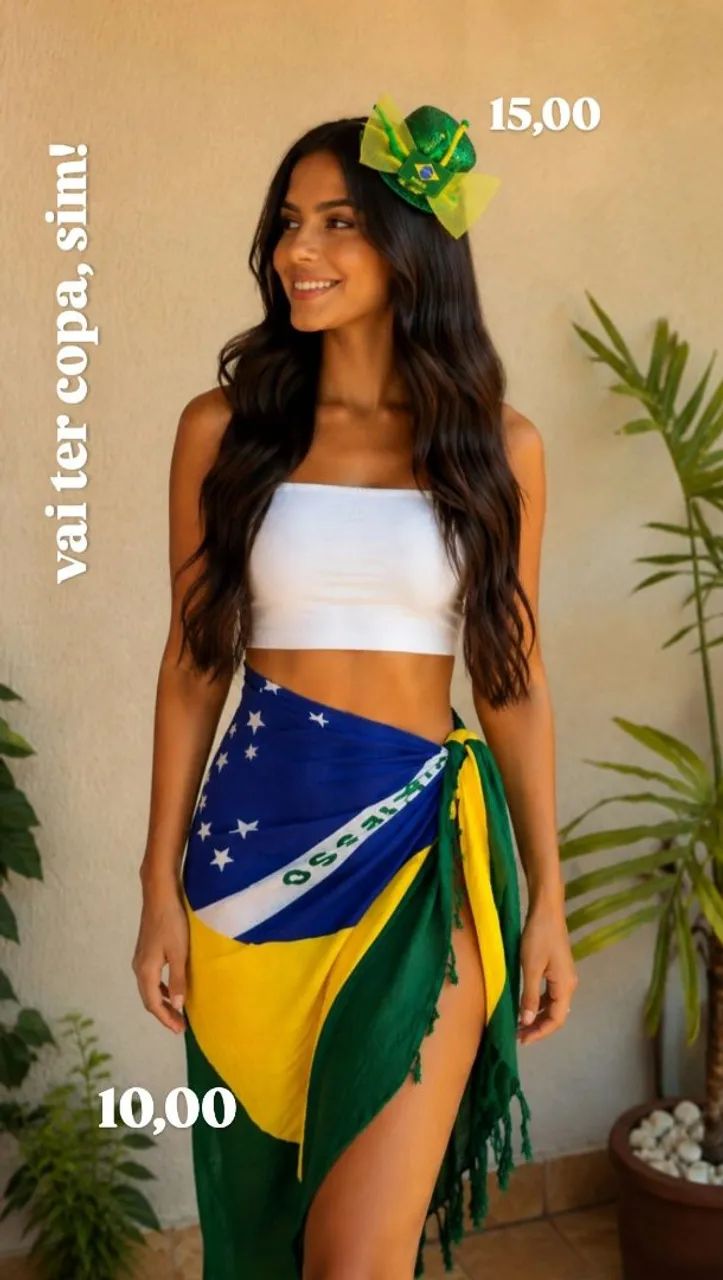 Mini cartola do Brasil - lantejoulas - Foto 4