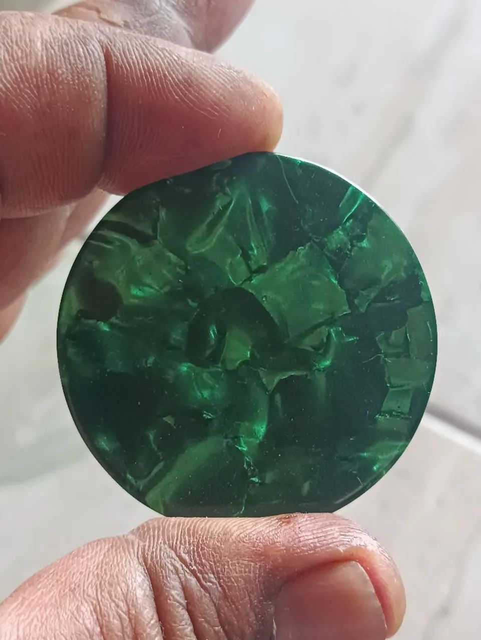Palheta rígida verde jogo de botão  - Foto 3
