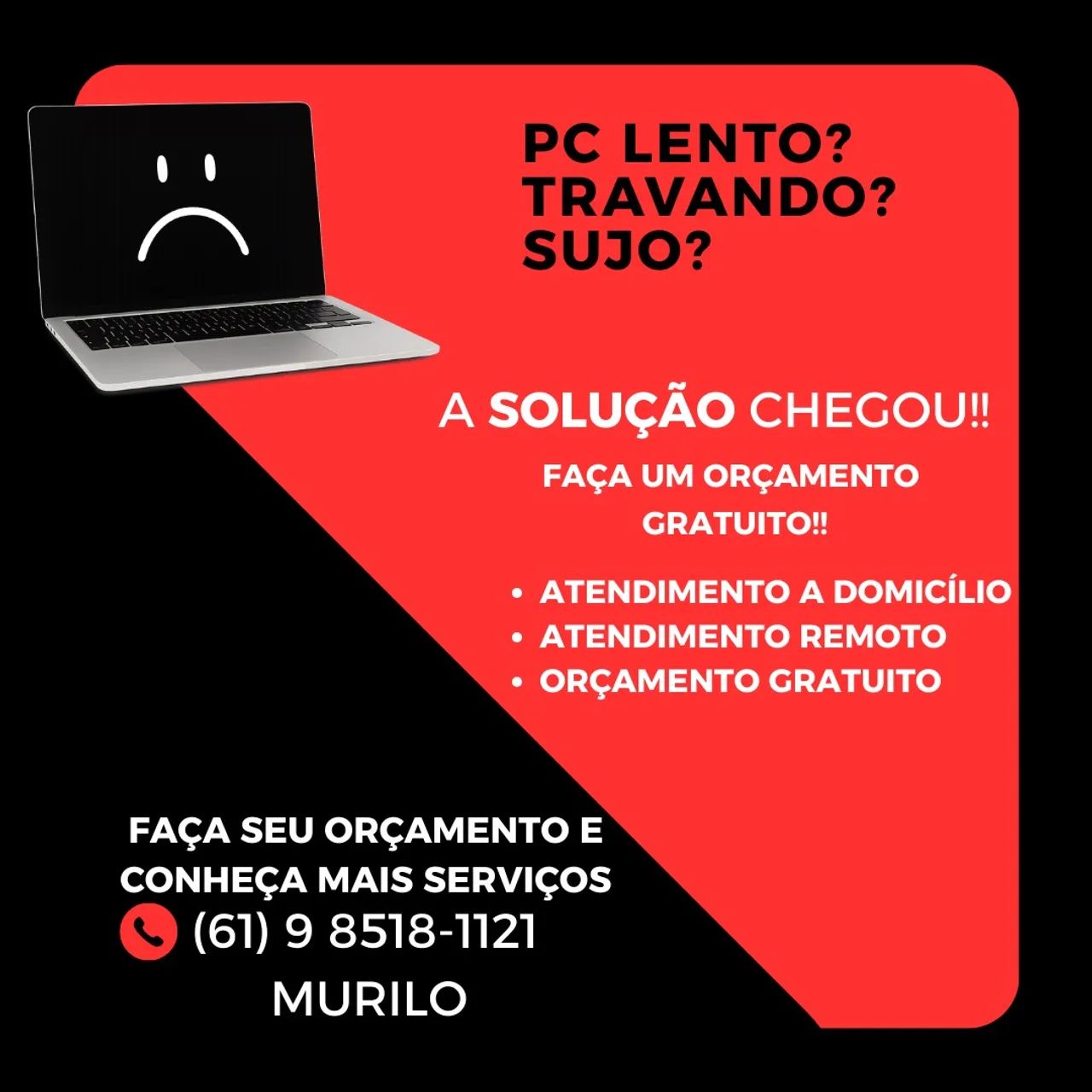 Reparo/Manutenção de notebooks e computadores 