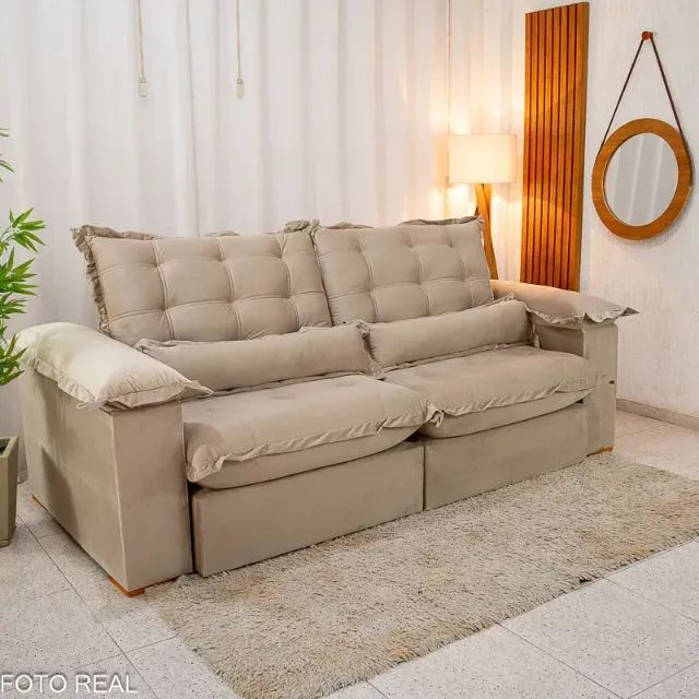 Sofá maldivas retrátil 5 pessoas 2,50m preço bom - Foto 2