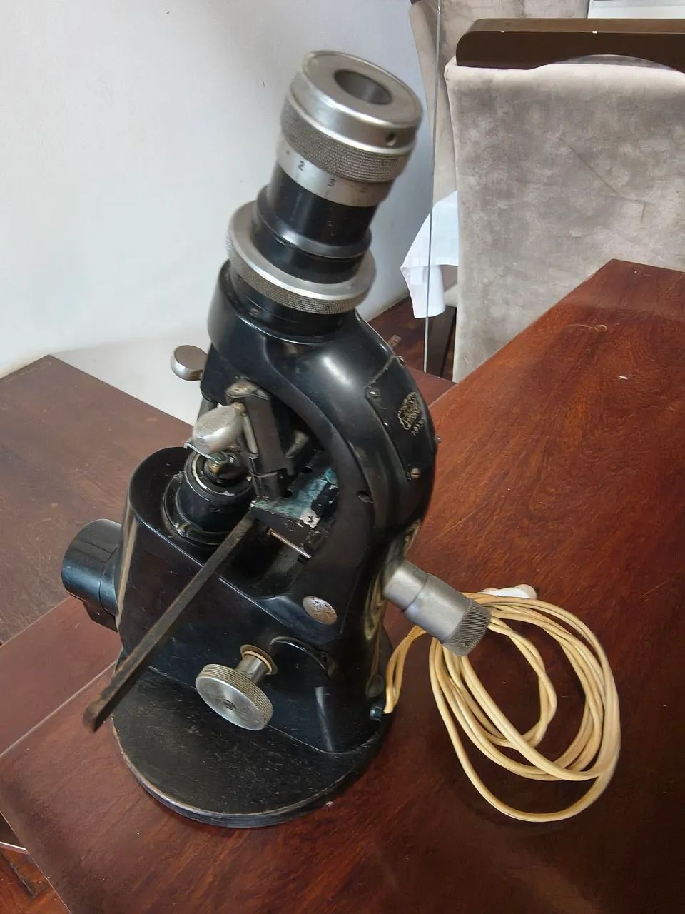Microscópio antigo Zeiss Winkel original