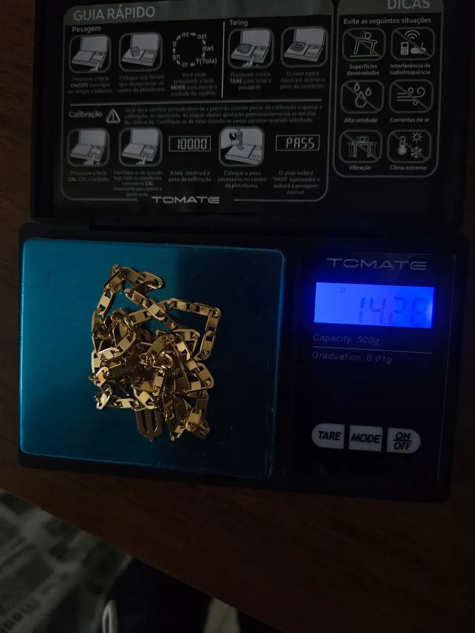 Corrente de ouro piastrini 18k 14.3g 
