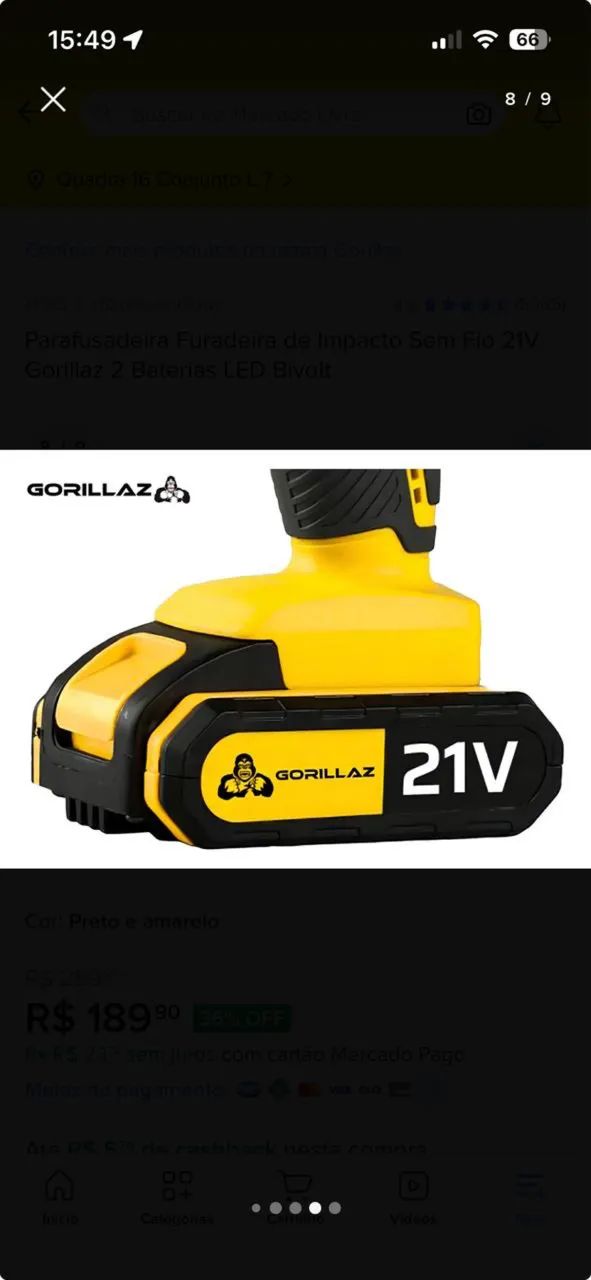 Furadeira de Impacto e Parafuzadeira 21 volts - Ferramentas de