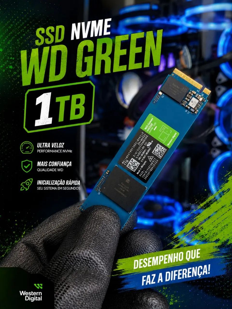 SSD NVME 1TB WD GREEN 