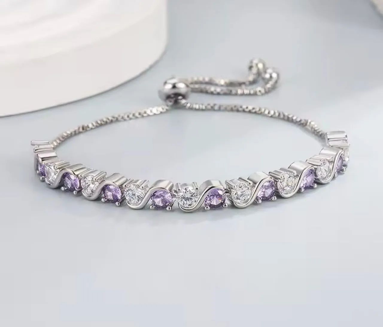 Pulseira prata com zircônia  - Foto 2
