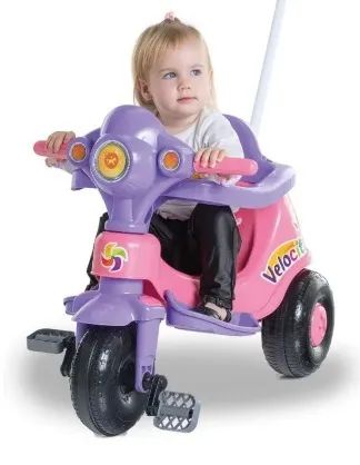 Triciclo infantil Rosa e roxo - Foto 3