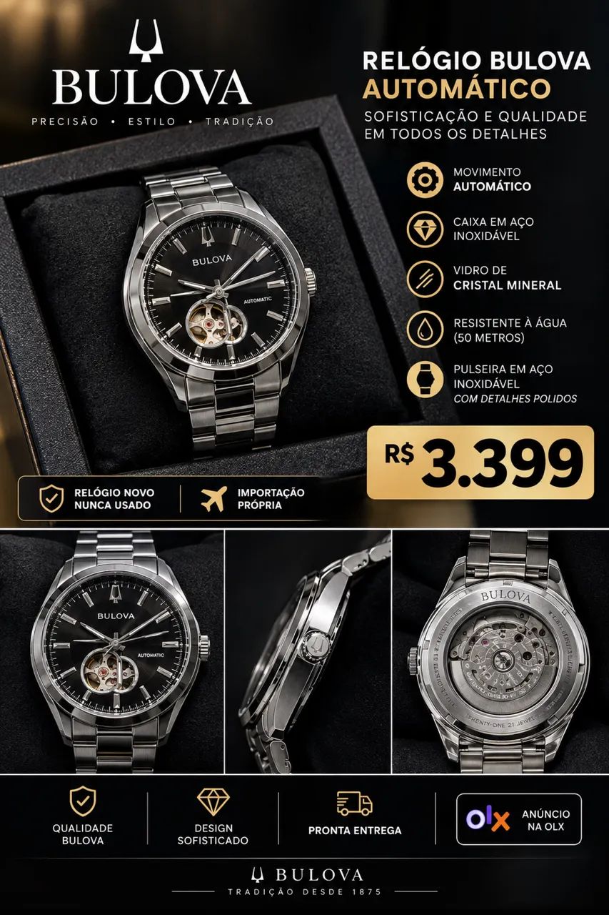 Vendo relógio Bulova Classic Surveyor  - Foto 5