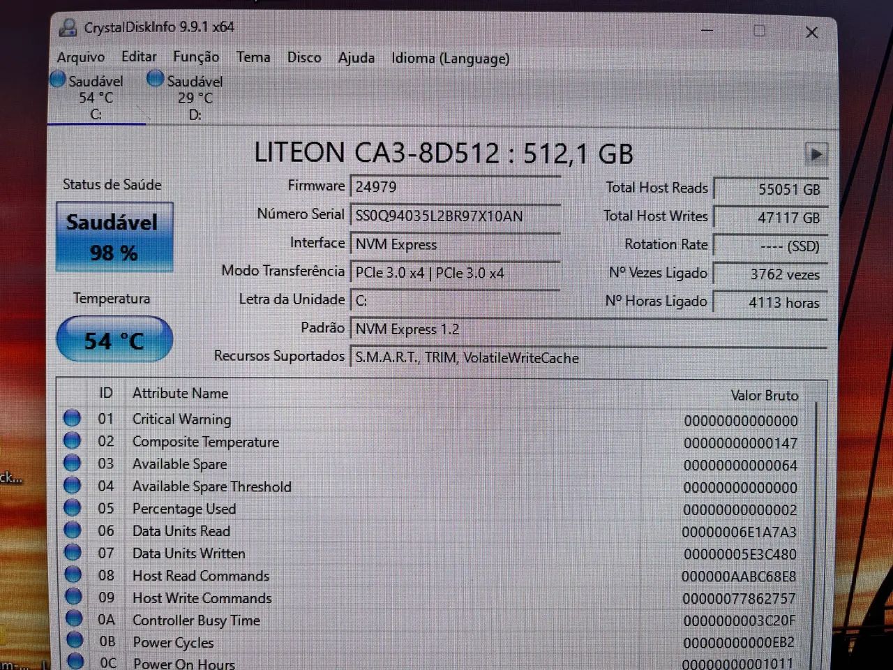 SSD nvme m2 512gb