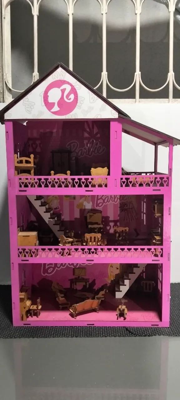 Casa de boneca Barbie MDF 