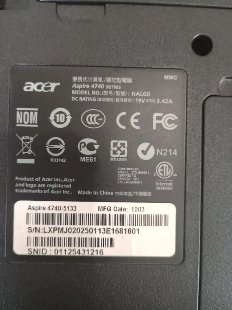 Acer Laptop- Peças para Retirar - Foto 2