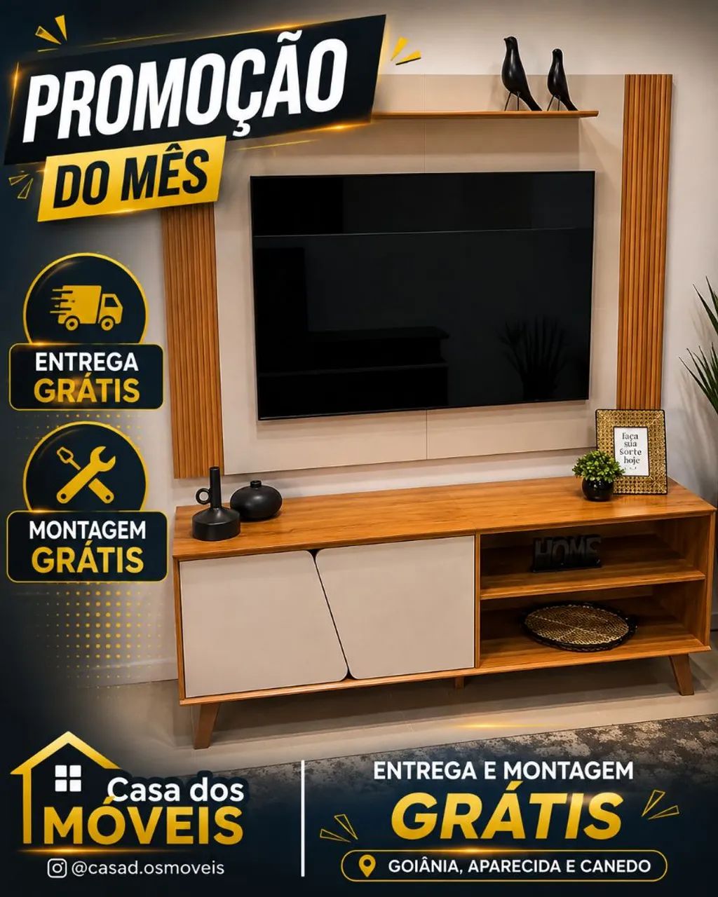 Rack com painel Mark 