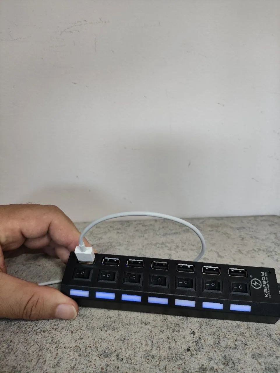 Hub Usb 2.0 Com 7 Portas Switch On/Off e Led Indicador - Foto 4