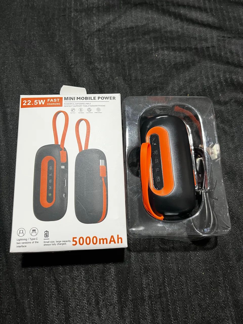  Power Bank 5000mAh PD 22.5W Turbo com Display Digital - Foto 3