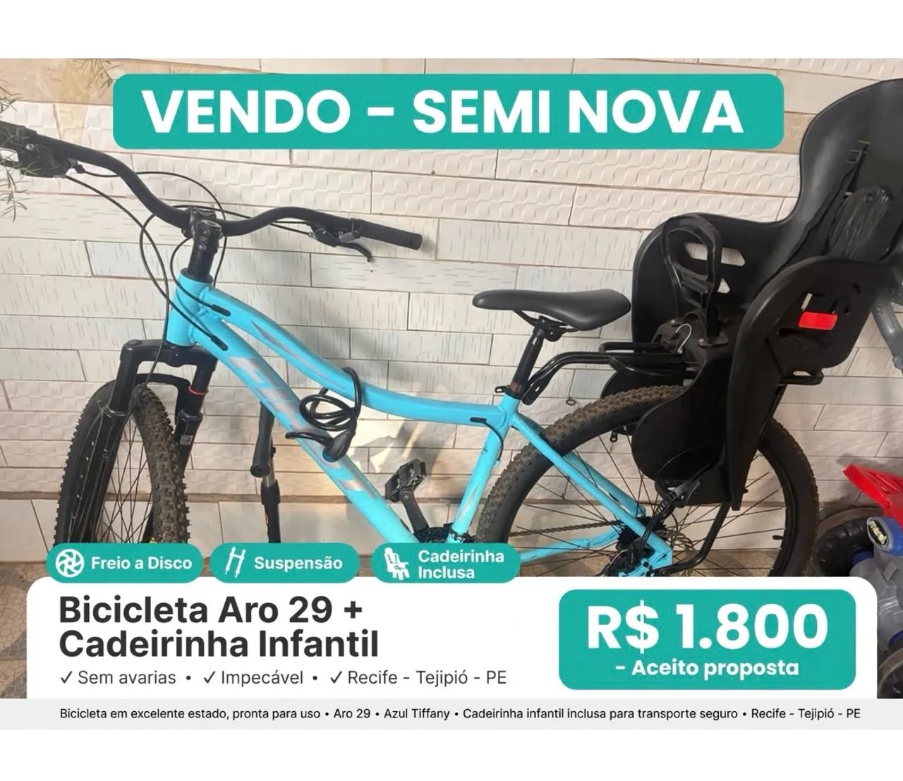 Bicicleta seminova