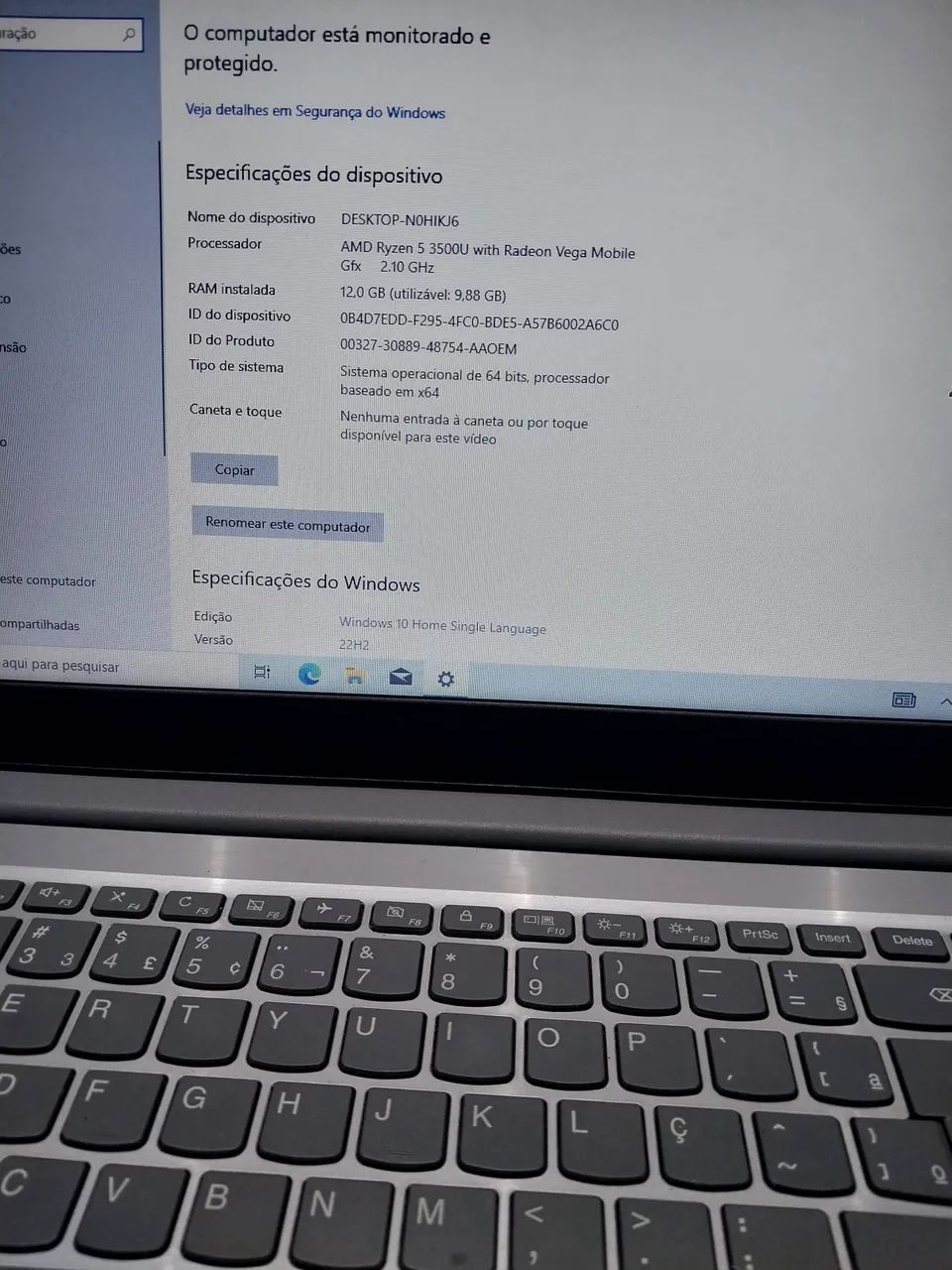 Notebook lenovo ryzen 5