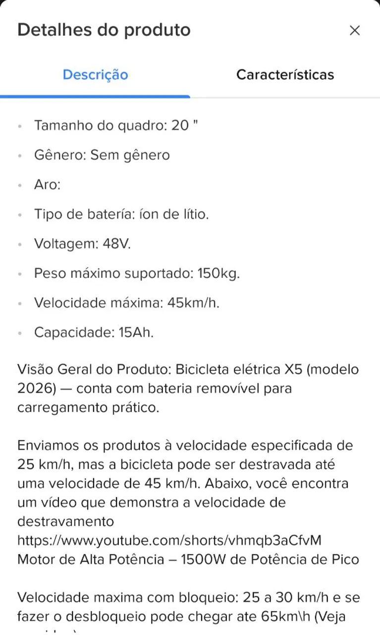 Bicicleta eletrica  - Foto 2