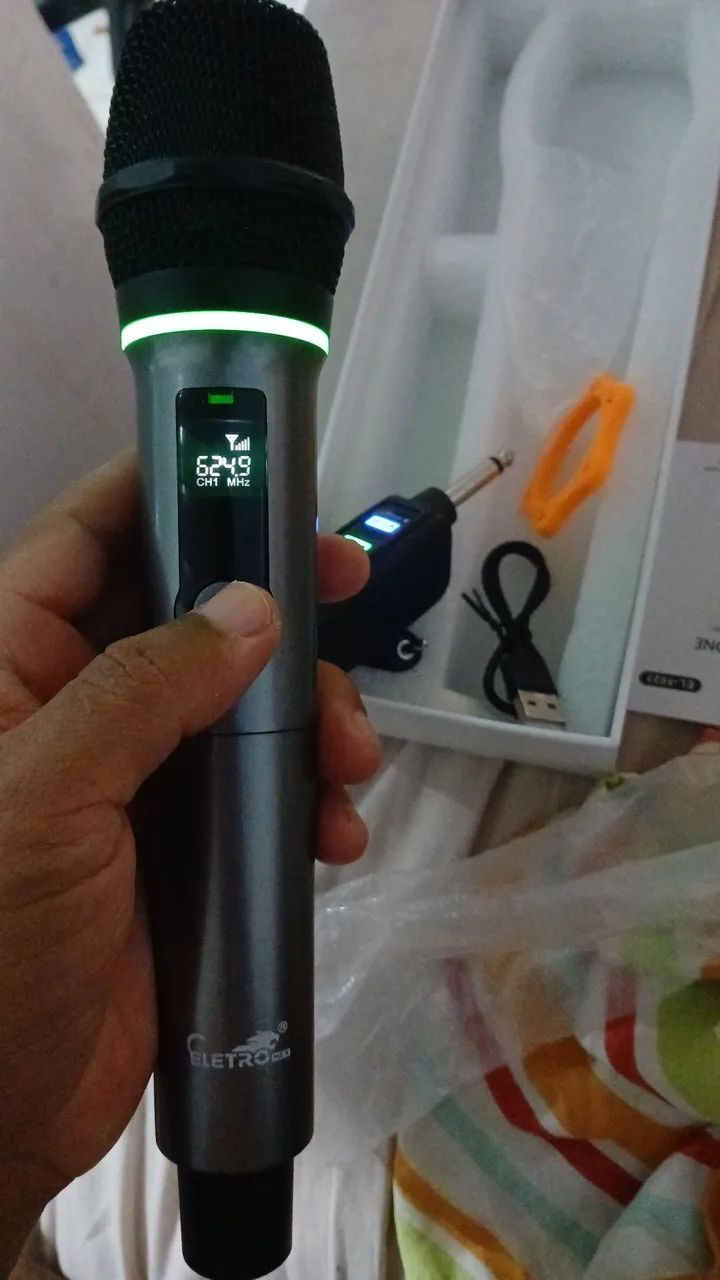 Microfone sem fio eletromex EL- 5023 - Foto 3