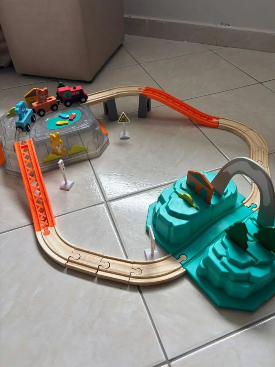 conjunto de trem de madeira spark create imagine - Foto 2