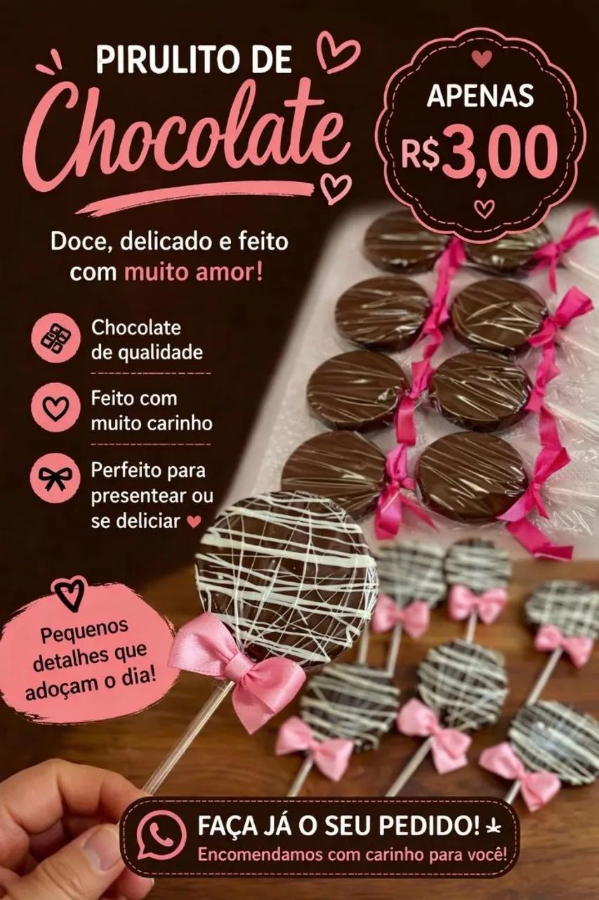 Pirulito de chocolate 