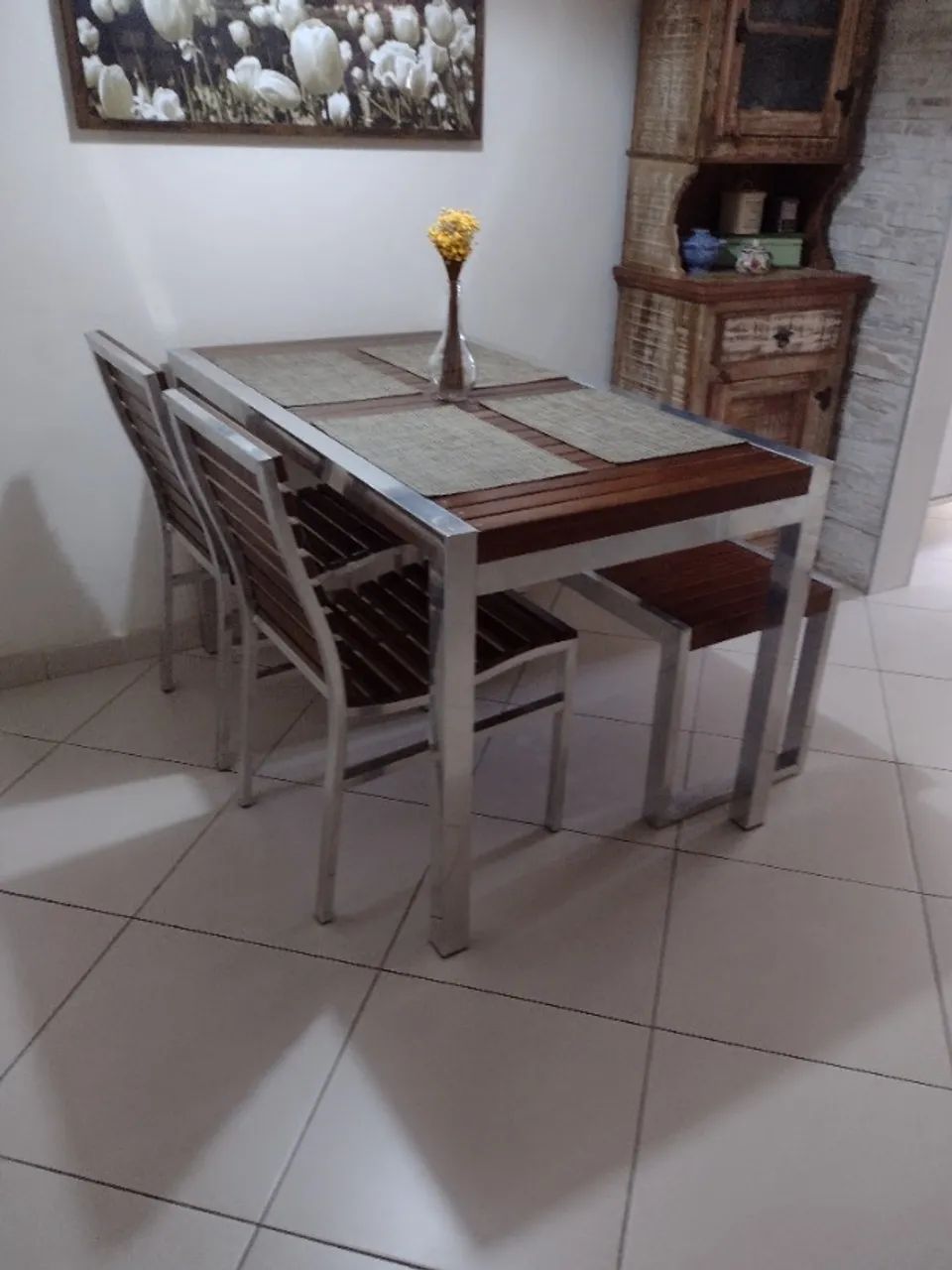 Mesa de jantar moderna excelente qualidade