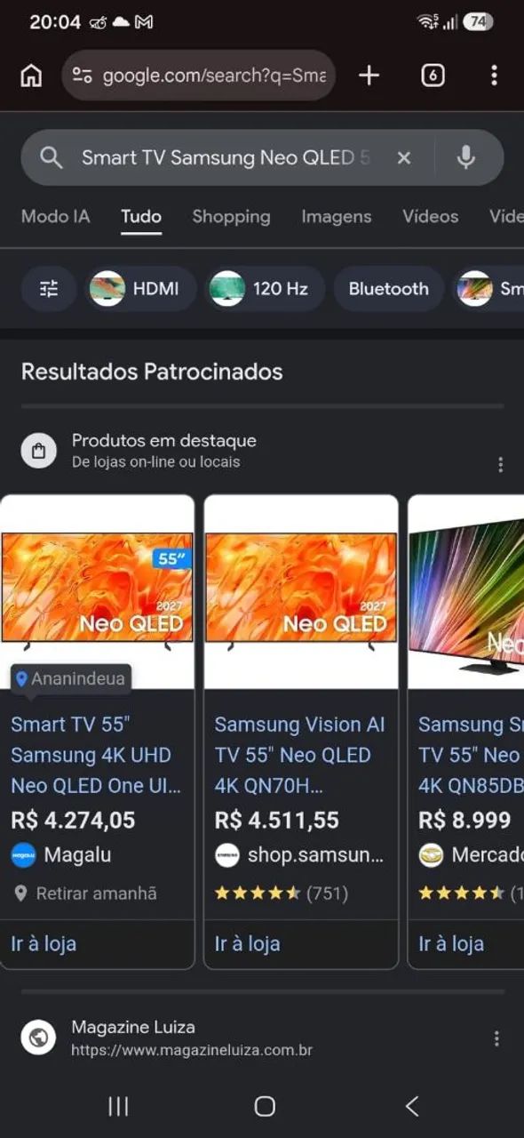 TV Samsung 55 polegadas - defeito na tela - Foto 5