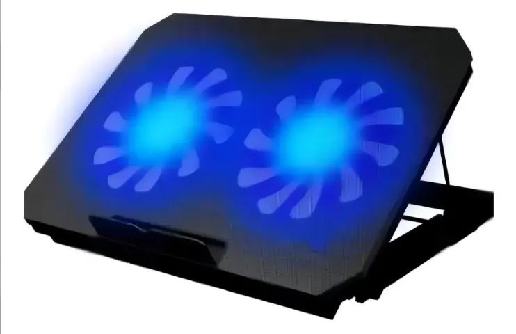 Base Refrigerada para notebook 2 leds Azul silenciosa - Foto 4