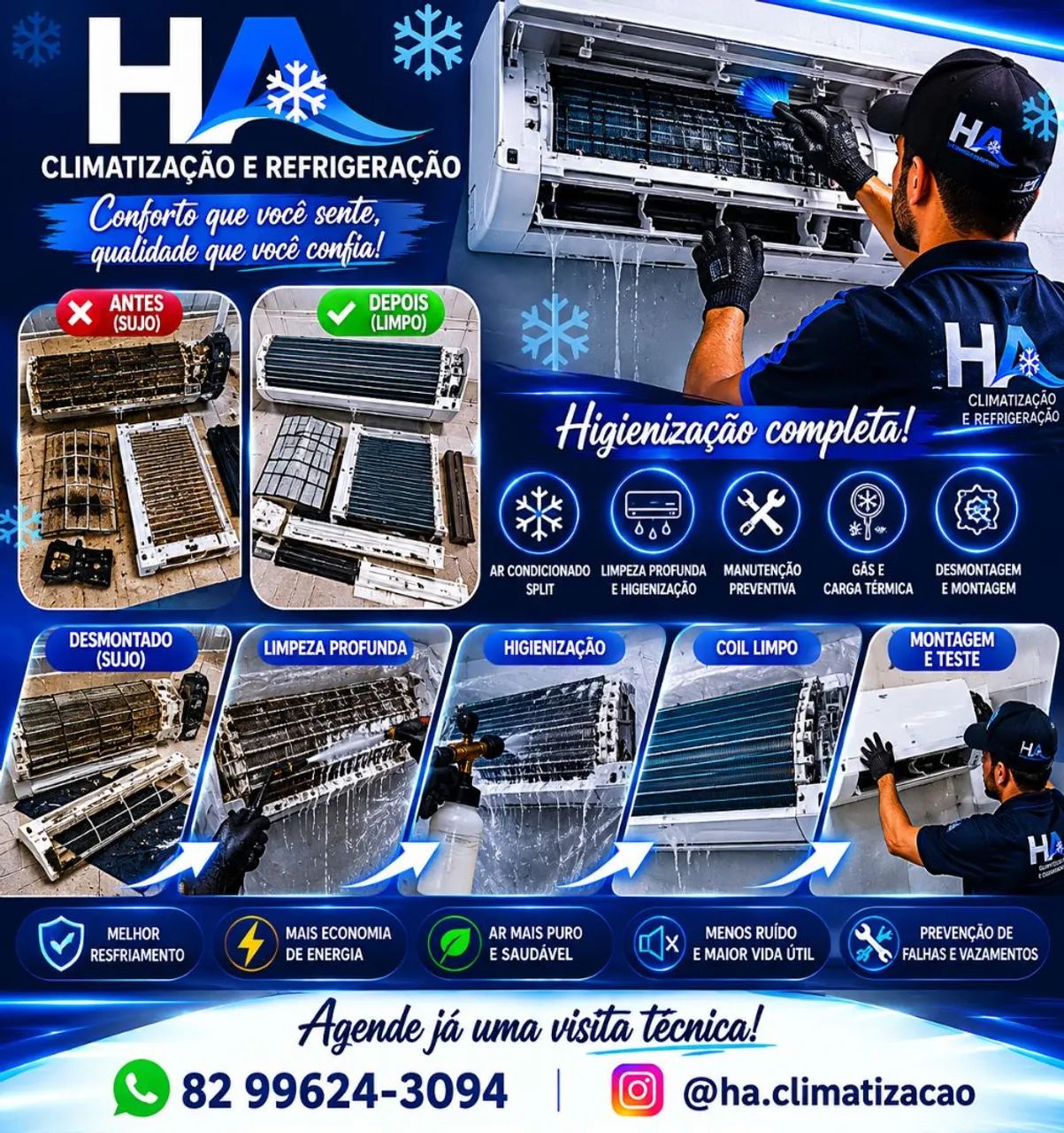 Limpeza e manutenção de ar condicionado  - Foto 3