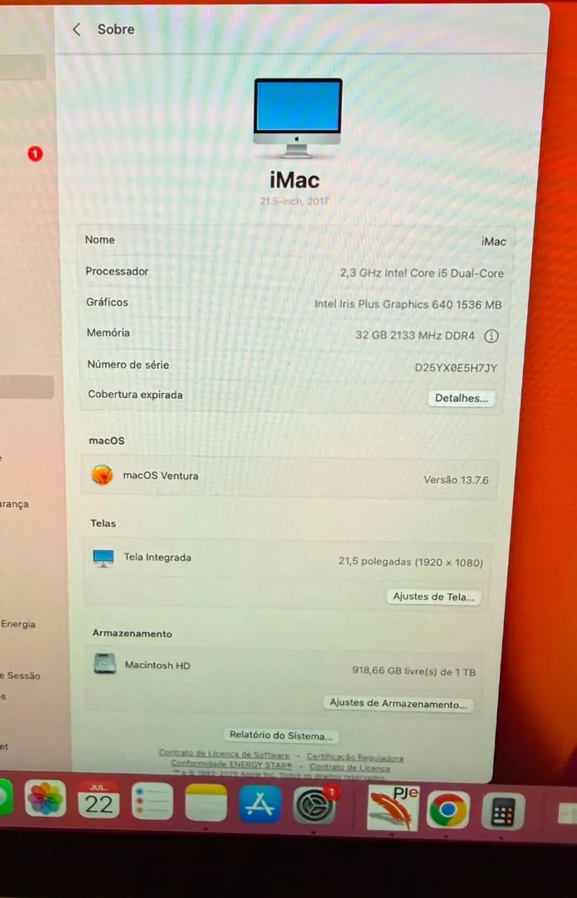 Computador Apple Imac, 32 GB RAM, HD 1TB SSD - Foto 2
