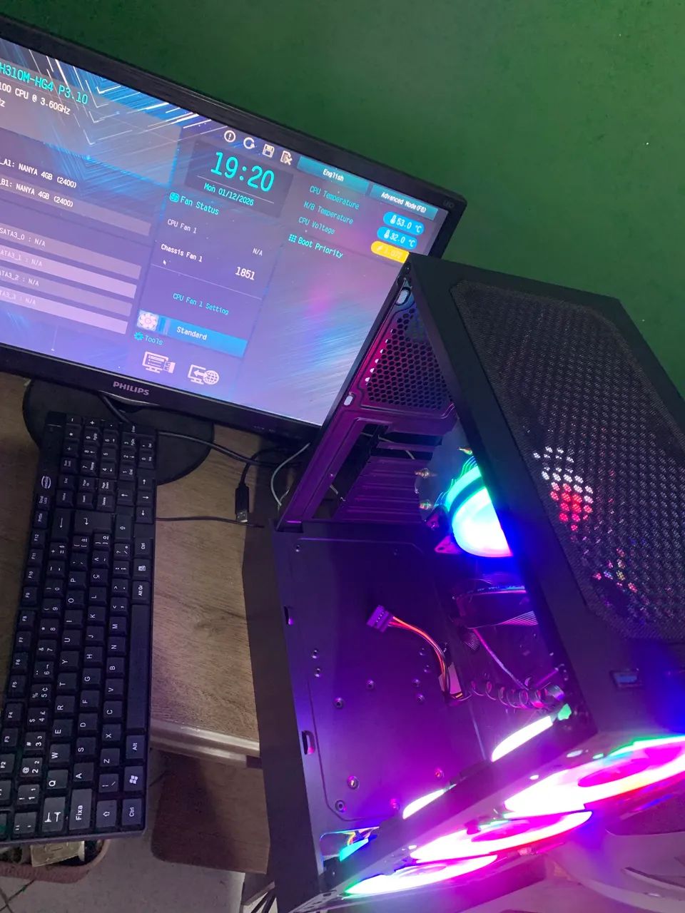 Kit placa mãe DDR4 + I3 8º geração + 8GB  - Foto 6