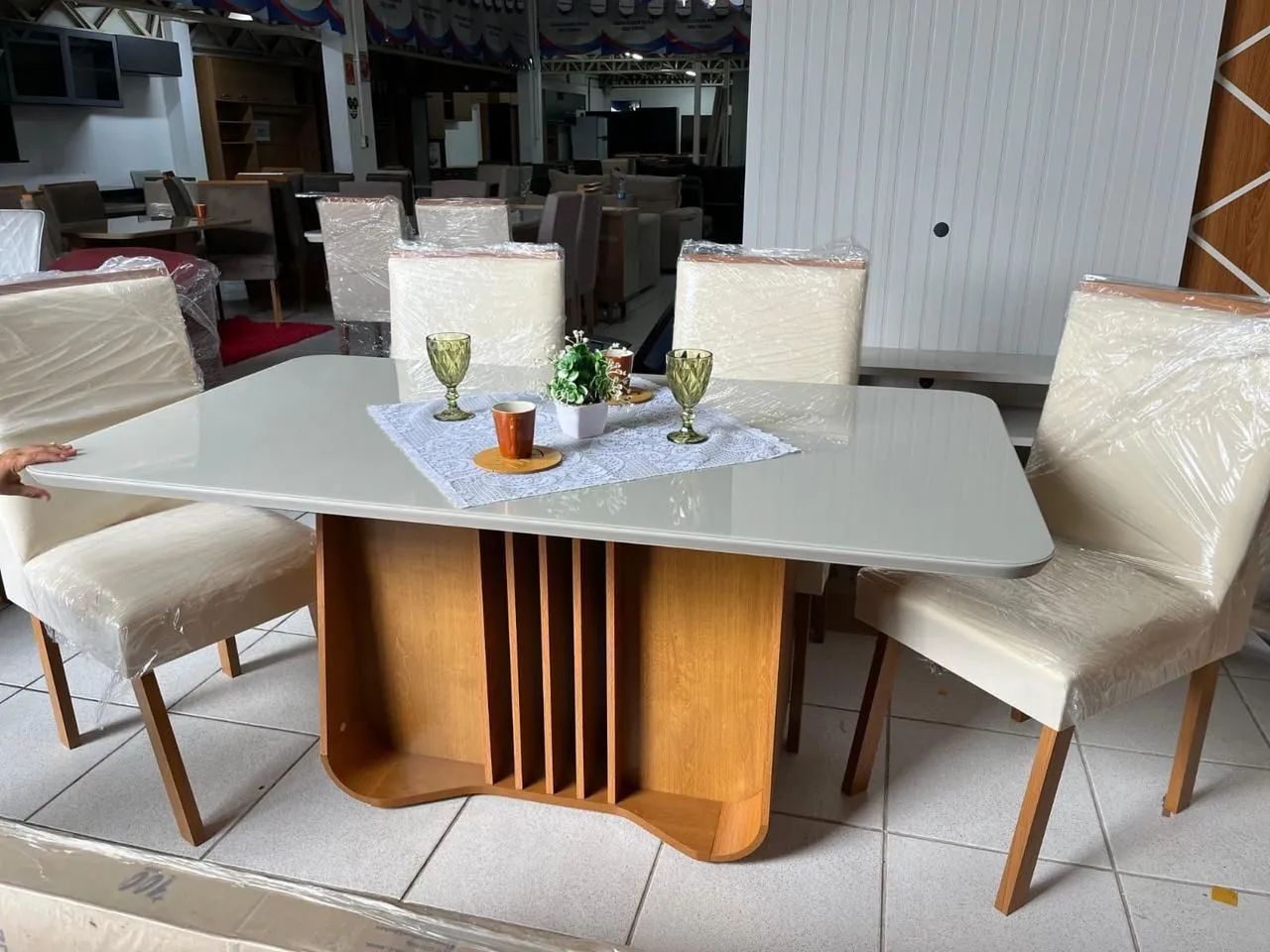 Mesa de Jantar 6 Lugares -Entrega Gratis
