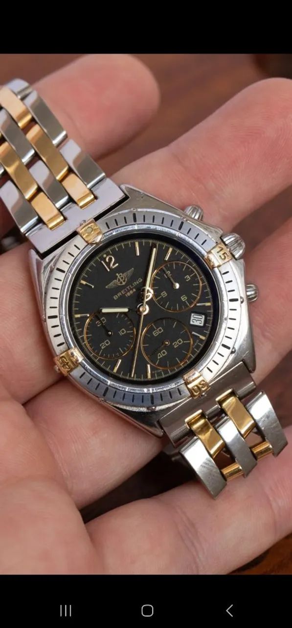 Breitling Sextant - aço e ouro  - Foto 3