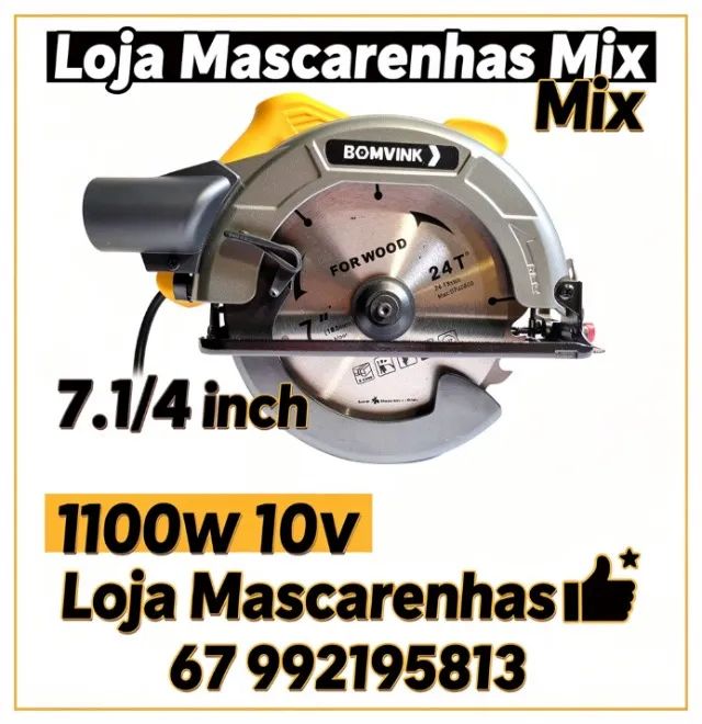 Serra Circular 7.1/4 Polegadas 1100w 110v COD: 049