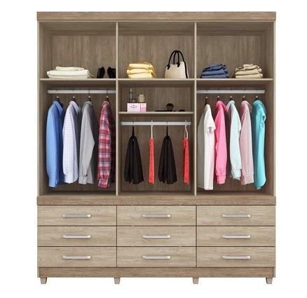 Belissimo Guarda Roupa 6 Portas e 9 gavetas e Espelho Bem Dividido Novo (Entrego e Monto) - Foto 3