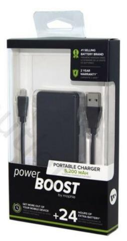 Powerbank 24 Horas 5200 mAh - Preto ou Branco (Mophie)