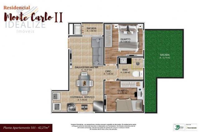 Apartamento à venda com 2 dormitórios em Cruzeiro, São josé dos pinhais cod:1927620 - Foto 9