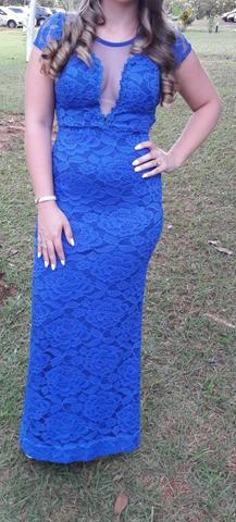 Vestido de festa - Azul bic