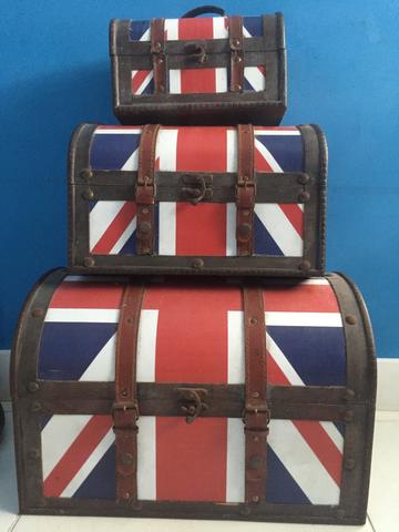Baús com estampa da inglaterra
