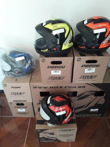 Promoção de capacetes novos de R$ 120 por R$ 85