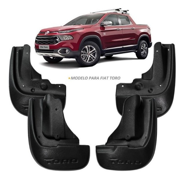 Kit Lameira Para Barro Fiat Toro 2017 à 2020 - 4 Peças  