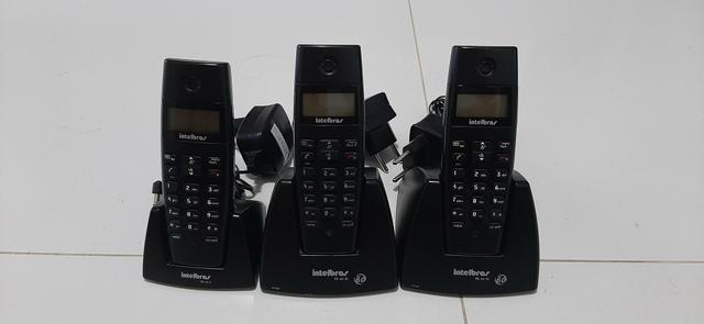3 (três) Telefones Sem Fio Intelbras Te 40 ID