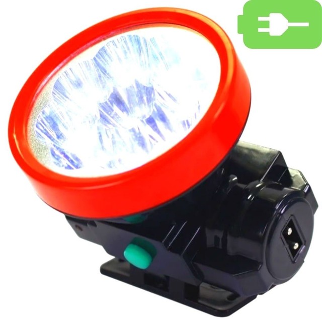 Lanterna de Cabeça 9 LED Recarregável Ajustável Trilha Pesca - Foto 2