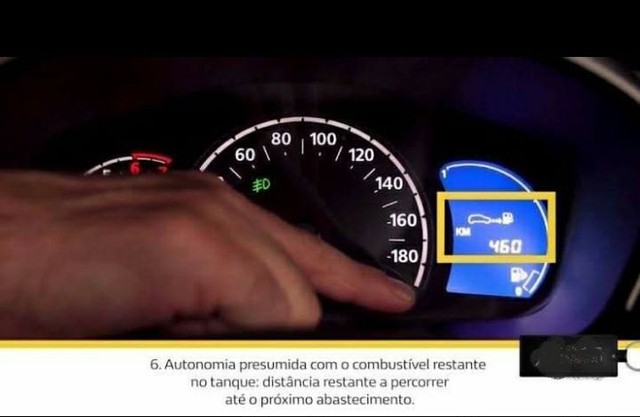 Computador de bordo no painel do Kwid Zen, Duster e Oroch.