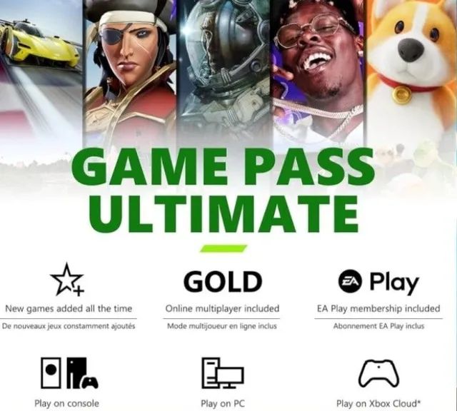 Game Pass Ultimate 1 Mês - 25 Dígitos - Xbox One - Xs - Pc