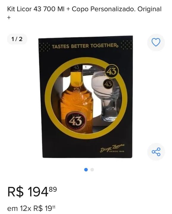 Licor 43 - Kit Original com Copo - Foto 2