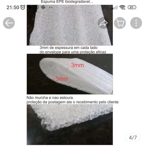 Caixa com 50 Envelopes 15x19cm Kraft Super Proteção Epe - Foto 2