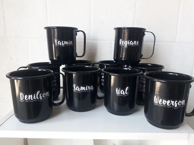 Caneca de Alumínio Preta - Foto 4