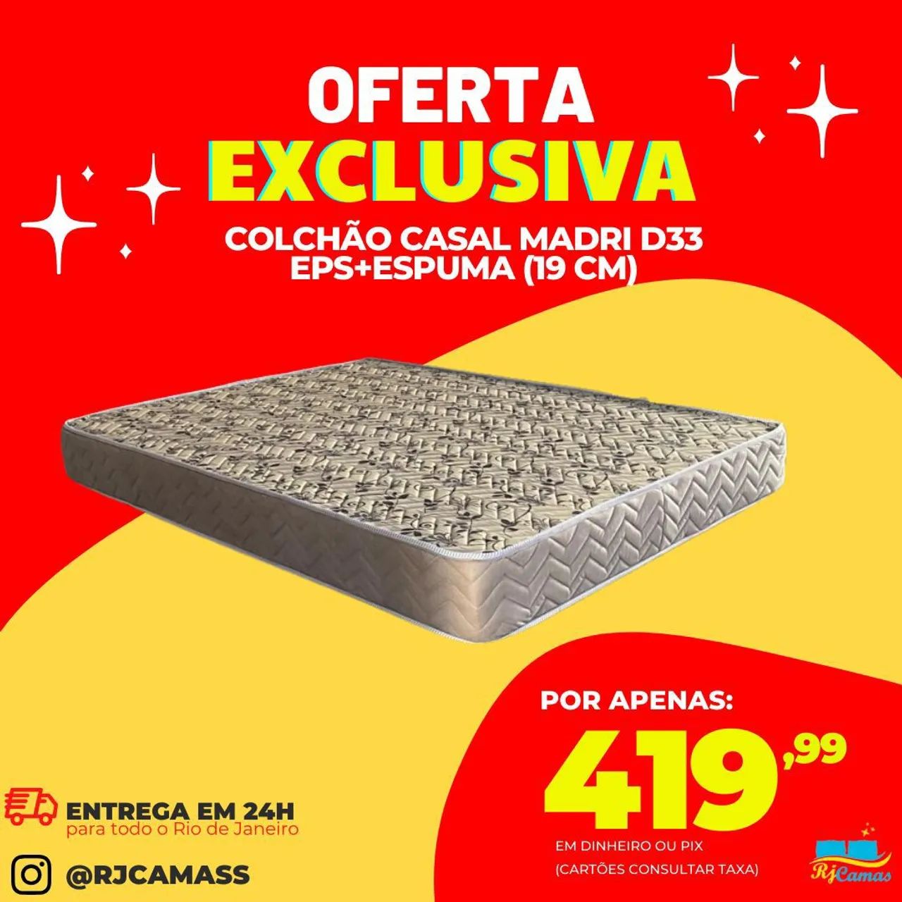 COLCHAO SOLTEIRO/ CASAL MADRI D33 EPS+ESPUMA (19CM) - Foto 2