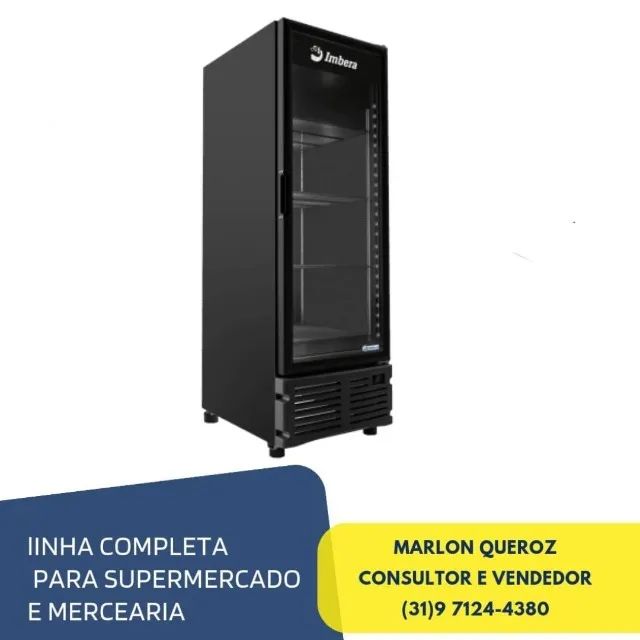 Congelador Vertical Tampa de Vidro Imbera Novo