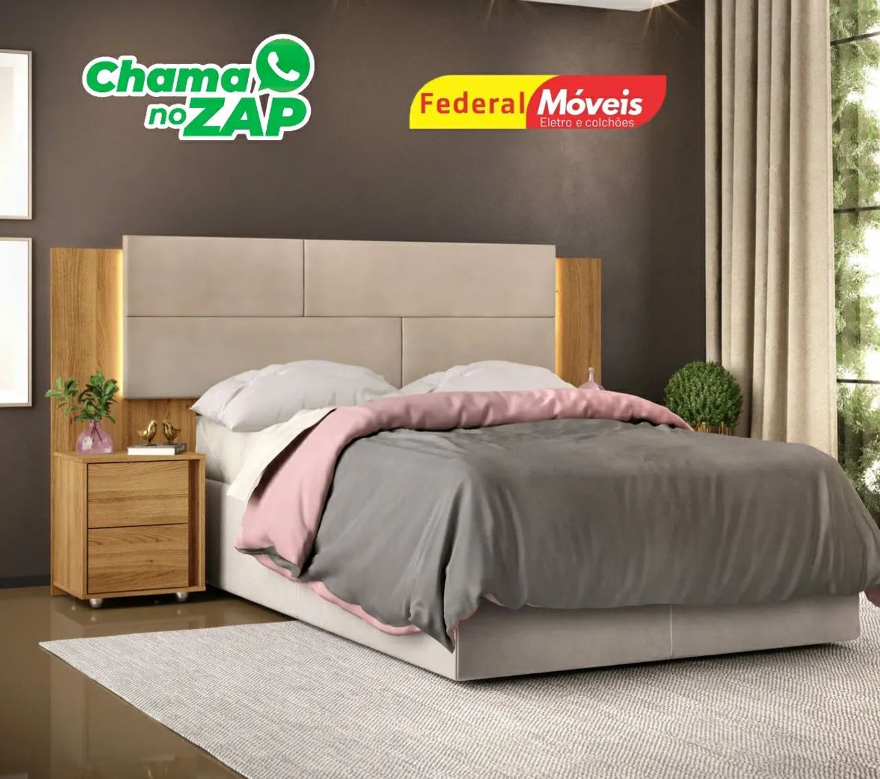 Cabeceira para Cama Casal Novo Fazemos Entrega 