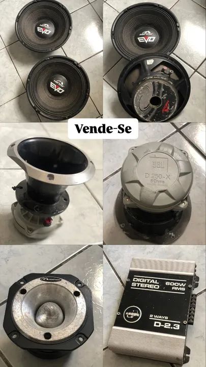 Alto Falantes de 12 ,Twitter,Corneta e Módulo.